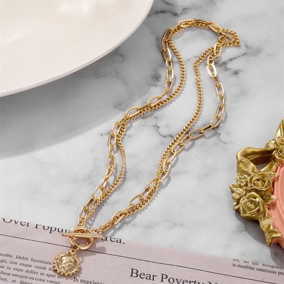 ***New Chunky Gold Chain Necklace - Picture 5 of 6